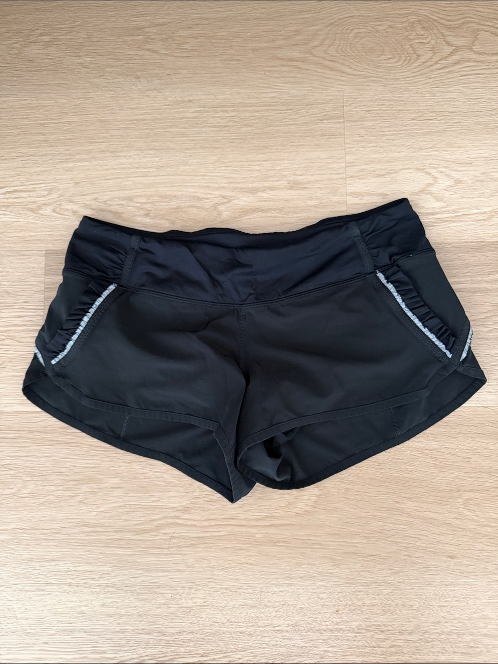 lululemon athletica Black Women's Athletic Shorts with Reflective Trim